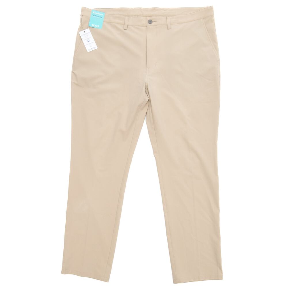 New Roundtree & York Caribbean Isle Breeze Tan Performance Pants Size 42X32